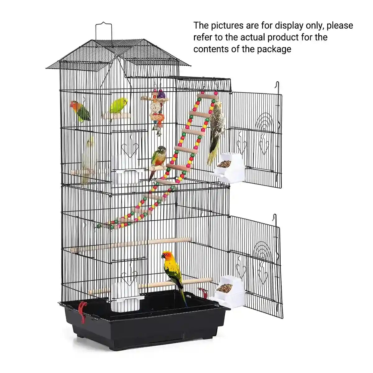 Multi-Level Parrot Aviary Spacious Large Bird Cage for Home Use