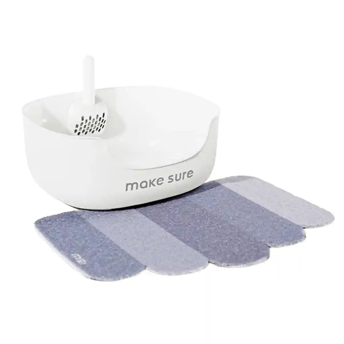 MAKESURE Extra Large Open Cat Litter Box with Scoop and Litter Mat