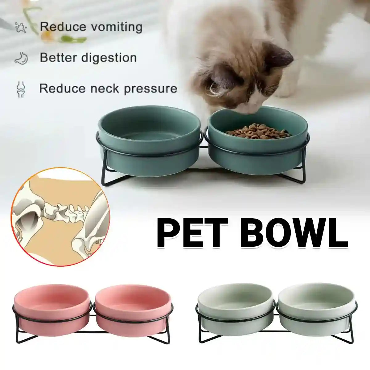 Ceramic Pet Bowl Cat Food Bowl Dog Bowl Drinking Bowl Pet Water Food Dish