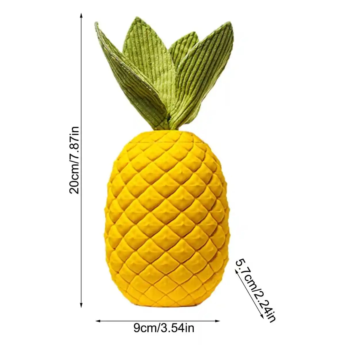 Durable Pineapple Dog Chew Toy Squeaky & Teeth Cleaning Toy