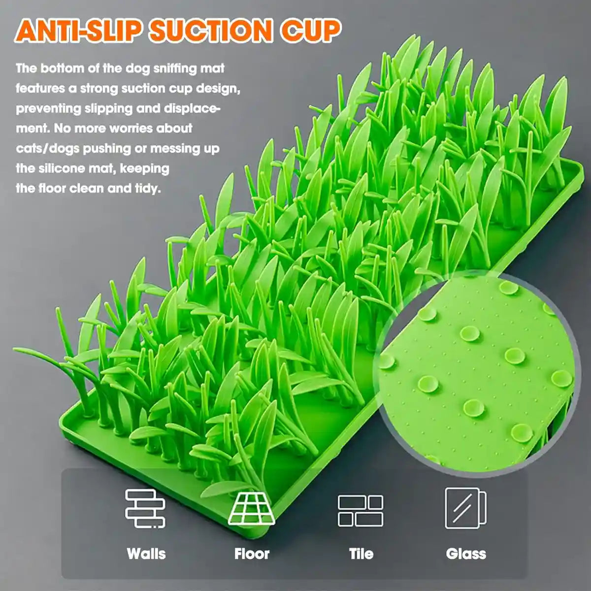 Silicone Grass Slow Feeder Mat Anti-Slip Pet Food Licking Pad
