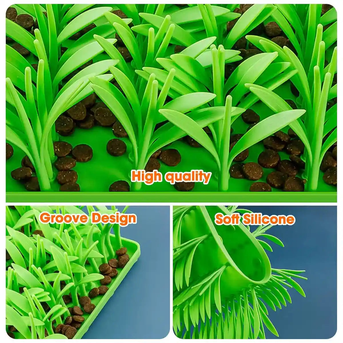 Silicone Grass Slow Feeder Mat Anti-Slip Pet Food Licking Pad