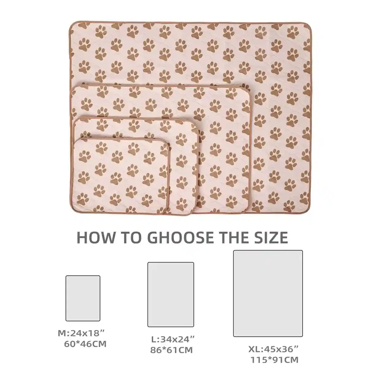 Washable Reusable Pet Dog Pee Pad