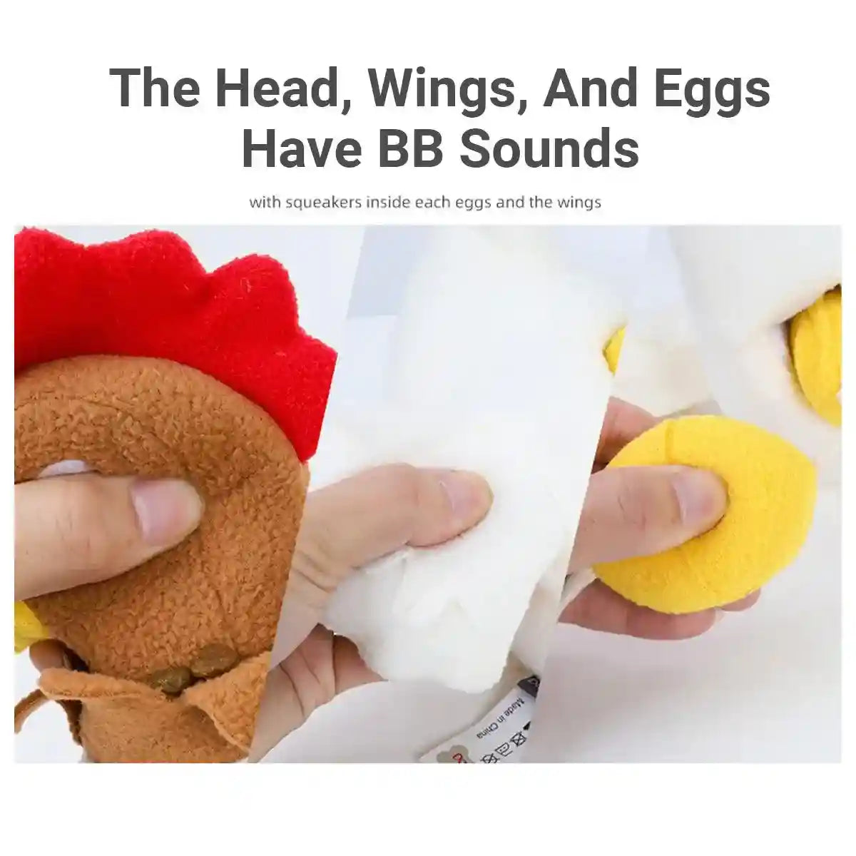 Hen Laying Eggs Dog Toy Plush Squeaky Treat Puzzle for Small Dogs