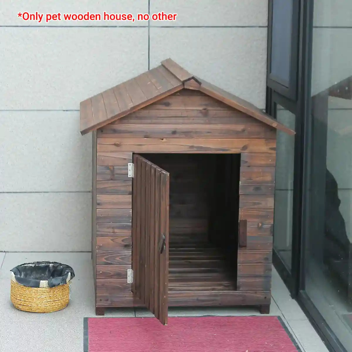 Weatherproof Wooden Dog House Outdoor Kennel