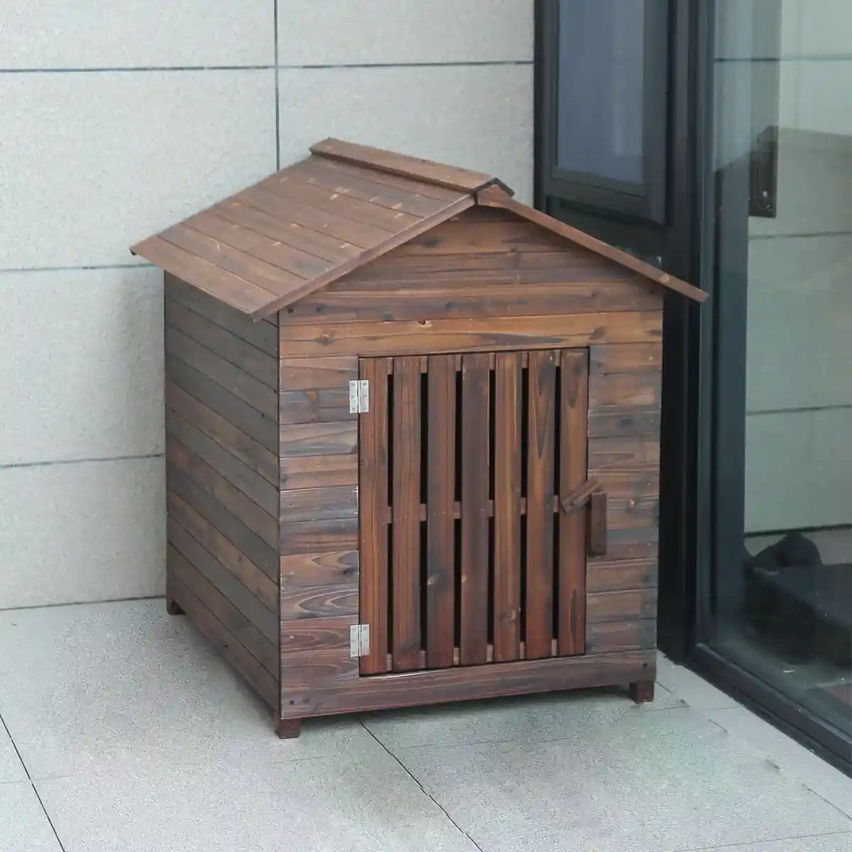 Weatherproof Wooden Dog House Outdoor Kennel