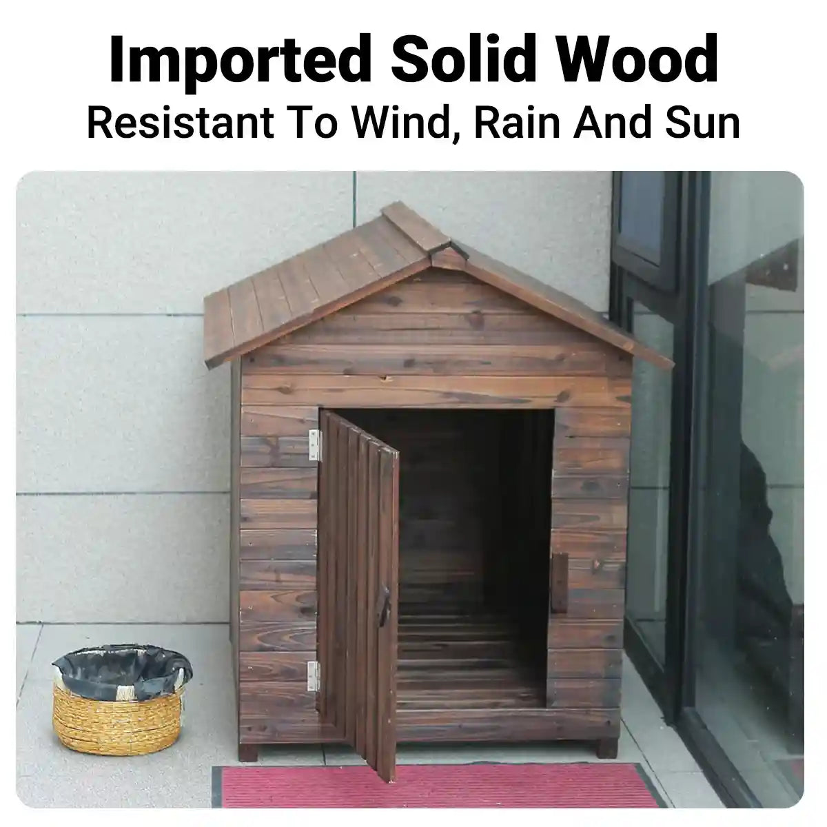 Weatherproof Wooden Dog House Outdoor Kennel