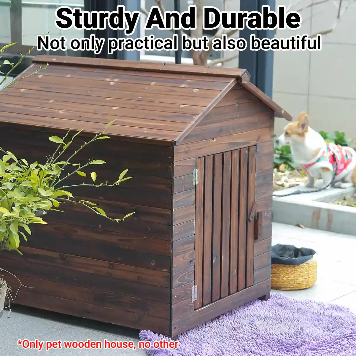 Weatherproof Wooden Dog House Outdoor Kennel