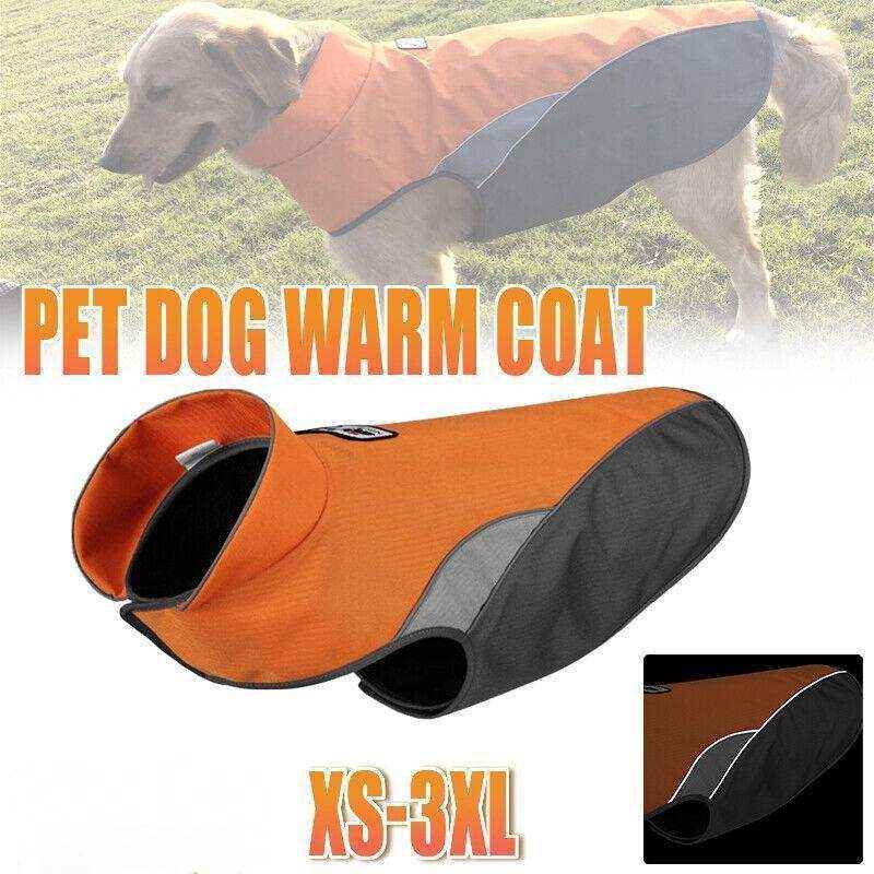 Waterproof fleece dog jumper with reflective safety strips in rose red