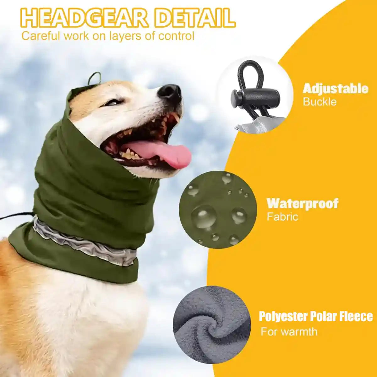 Dog Head Cover And Scarf Set Winter Warmth & Stress Relief Gear