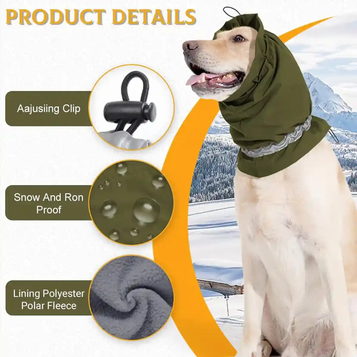 Dog Head Cover And Scarf Set Winter Warmth & Stress Relief Gear