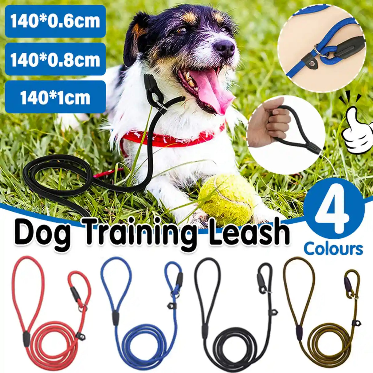 Dog Training Correction Leash Brown