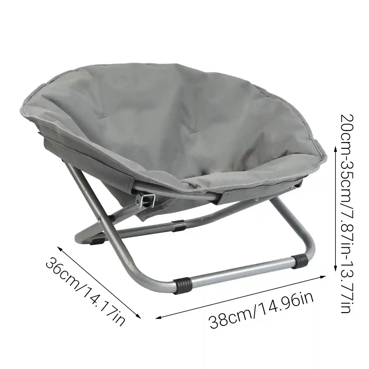 Foldable Pet Bed Portable Round Elevated Little Dog Bed Pet Moon Bed