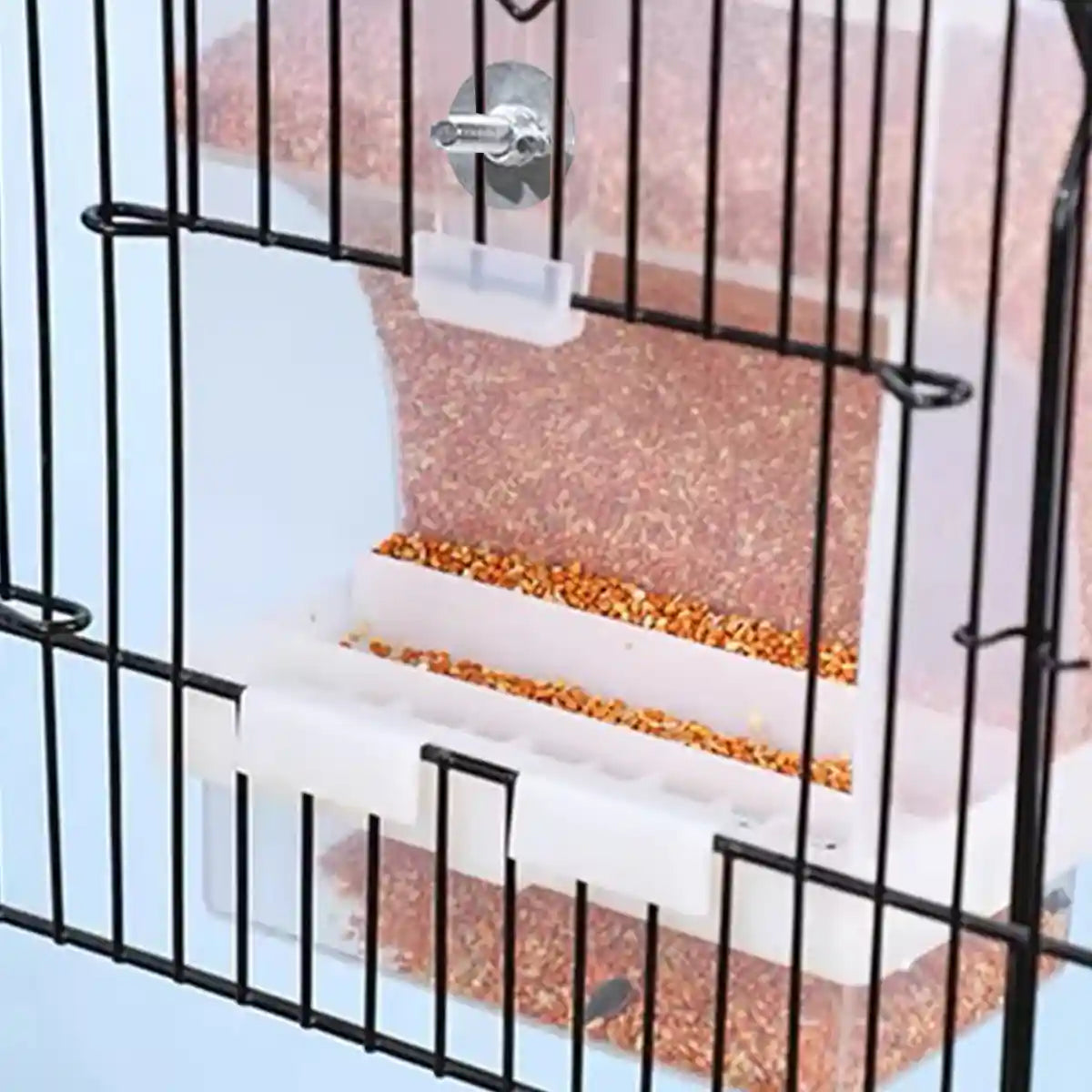 Automatic Bird Feeder with Double Grid and Easy-Clean Tray