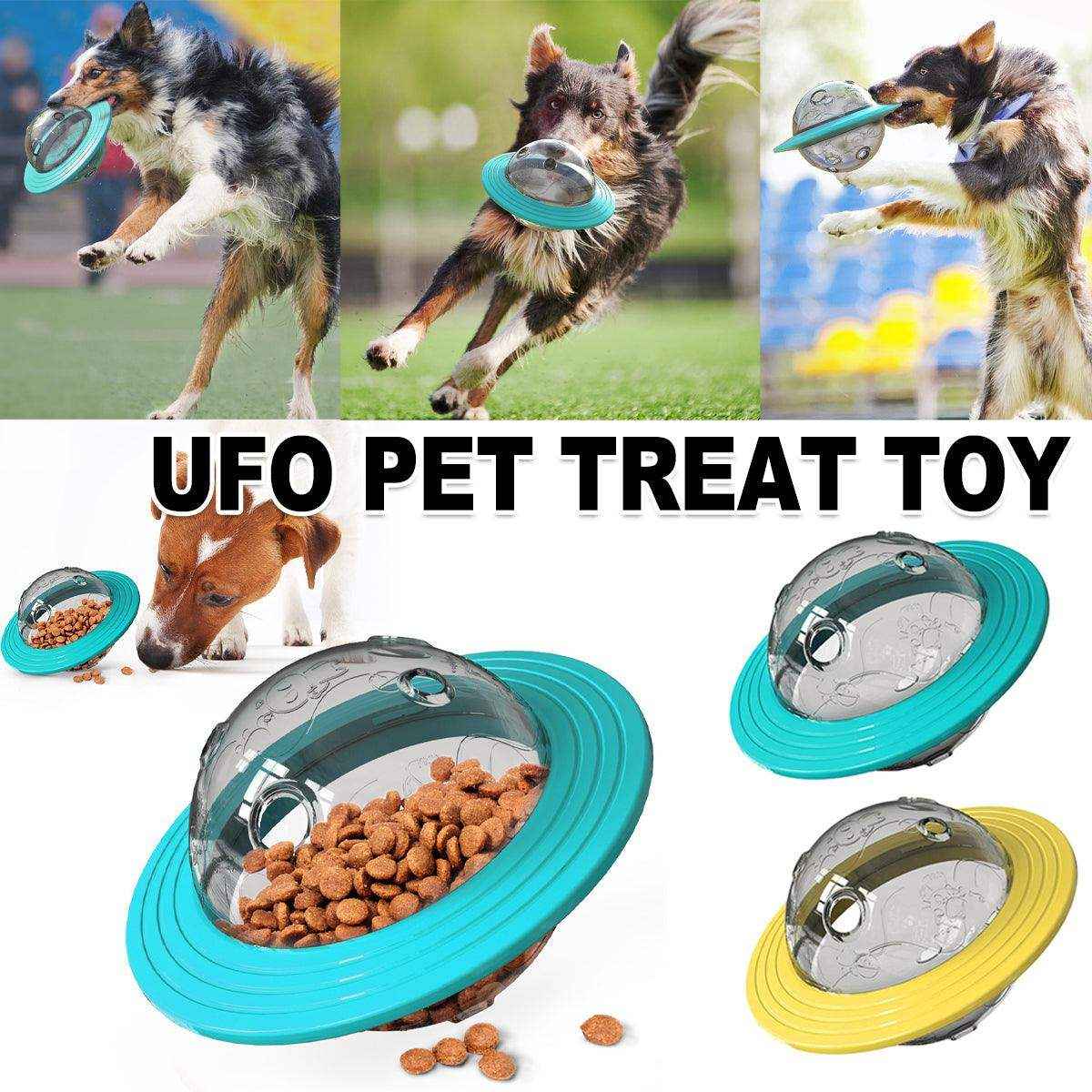 UFO Pet Treat Toy Interactive Food Dispenser for Dogs & Cats