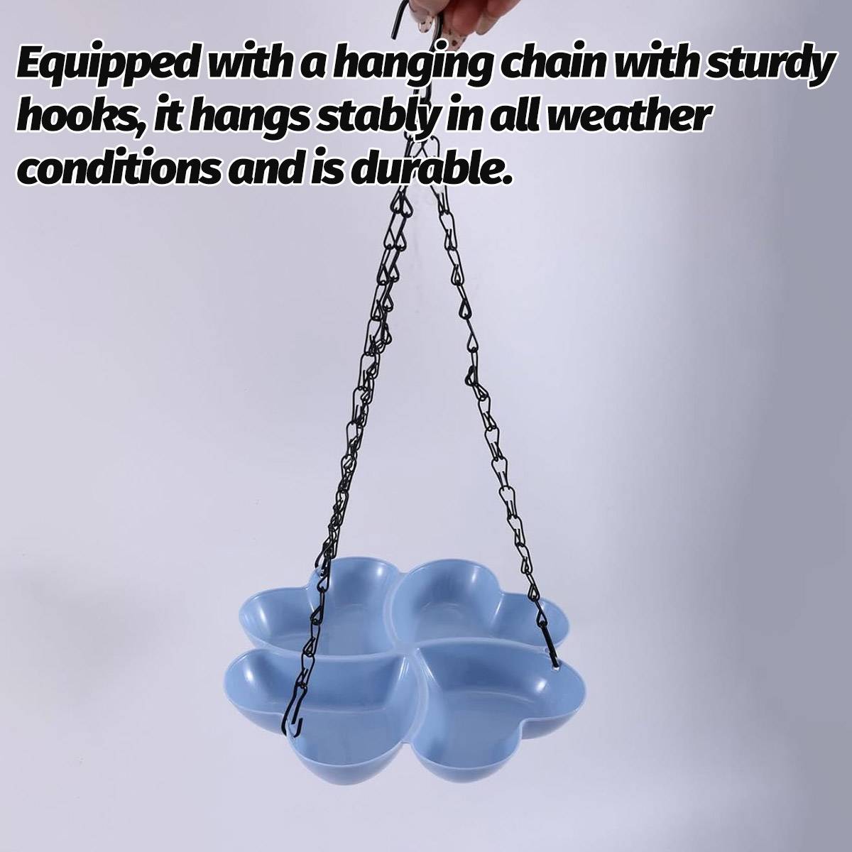 Hanging Bird Feeder Tray With Chain Hook Outdoor Bird Feeding Dish