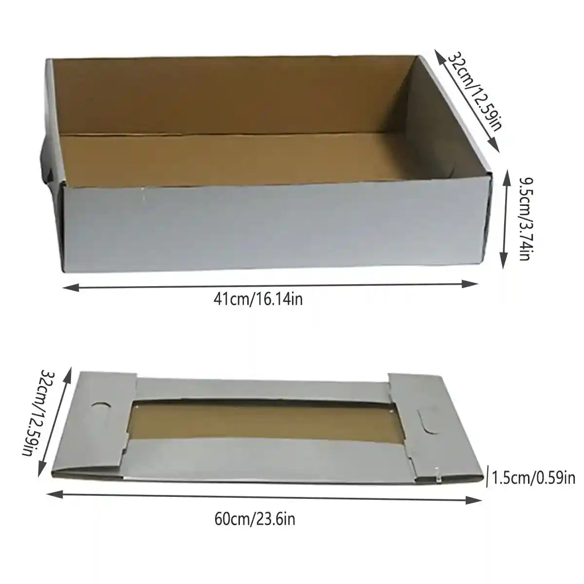 5PCS Foldable Disposable Cat Litter Boxes Waterproof Cardboard Design