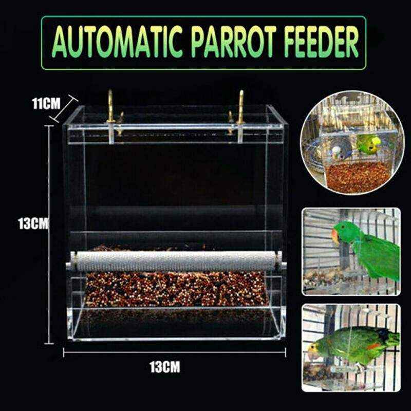 Acrylic Automatic Parrot Bird Feeder