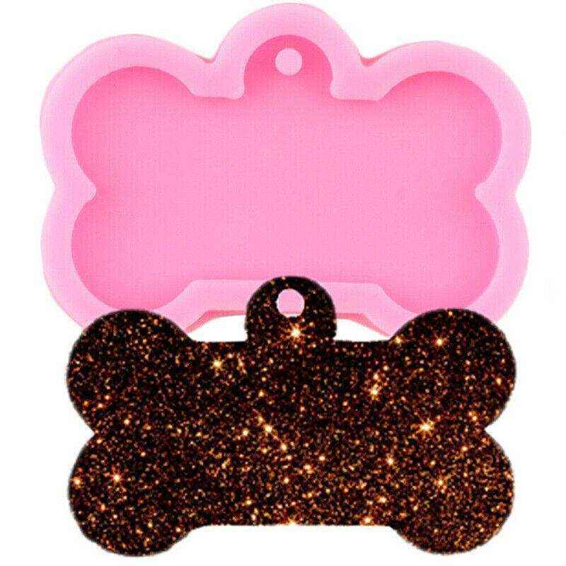 Silicone Mold for DIY Dog Tag Resin Crafts Bone Shape Design