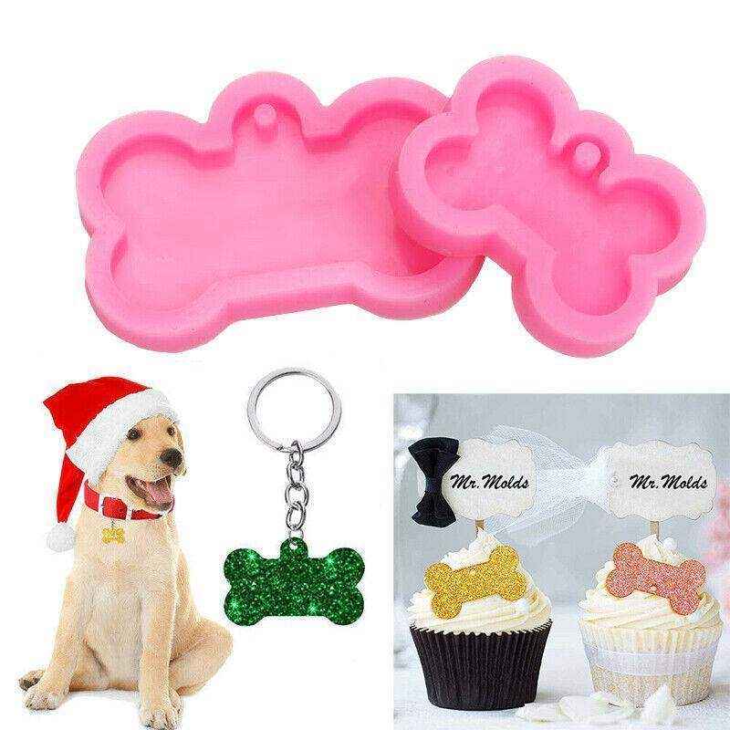 Silicone Mold for DIY Dog Tag Resin Crafts Bone Shape Design