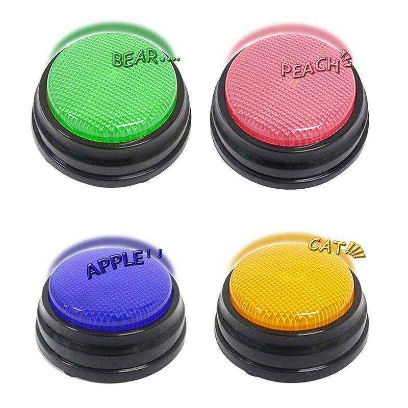Recordable Talking Buttons For Pet Training 4 Colours