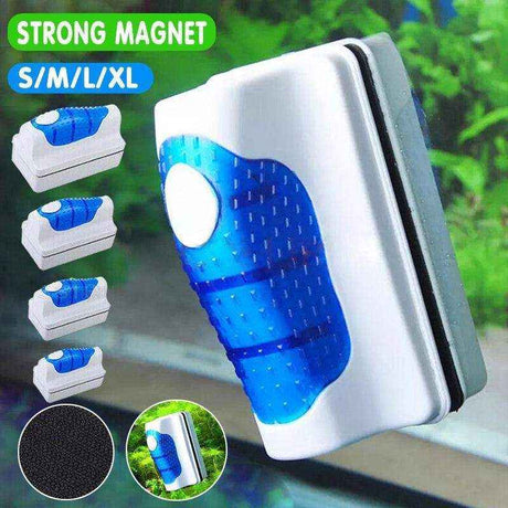 Magnetic Aquarium Glass Cleaner with floating design for easy retrieval and efficient algae removal