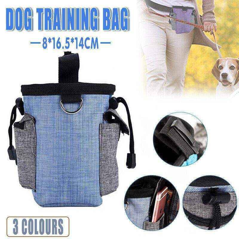 Dog training pouch with multiple compartments for treats and accessories