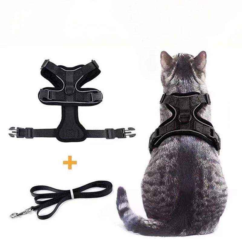 Cat Reflective Vest Harness Black XS/S