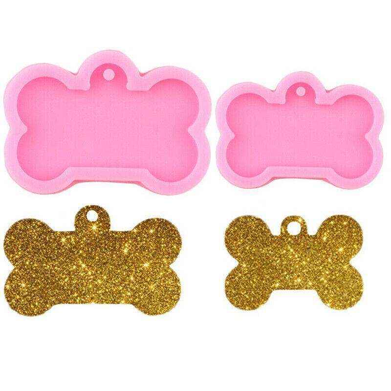 Silicone Mold for DIY Dog Tag Resin Crafts Bone Shape Design