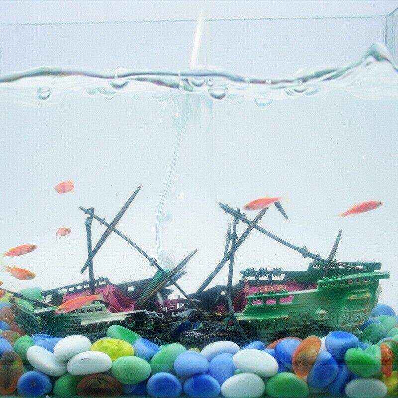 Split Wreck Ship Aquarium Decor