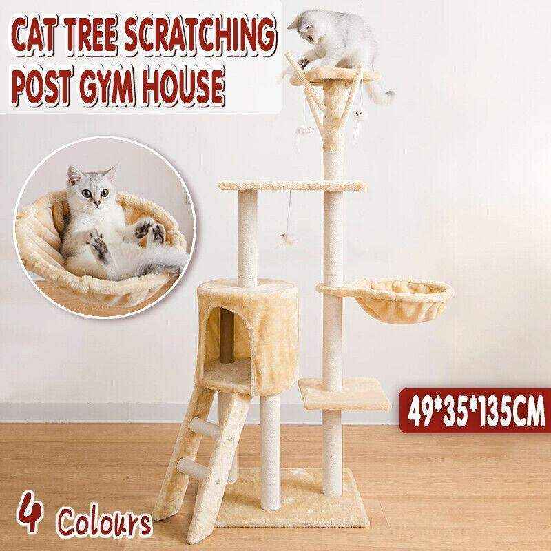 Multi-Level Cat Tower Cat Tree 4 Colours