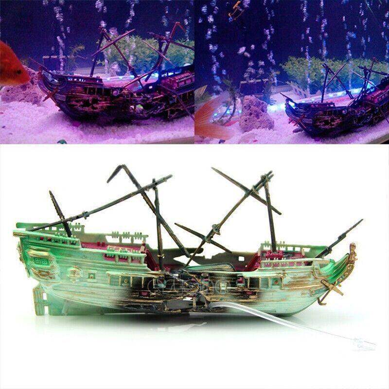 Split Wreck Ship Aquarium Decor