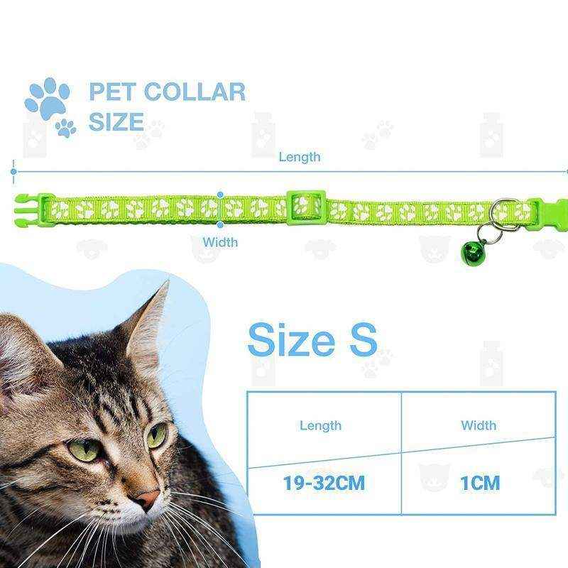 Adjustable Pet Collar Set 12pcs Assorted Puppy ID Collars with Bell