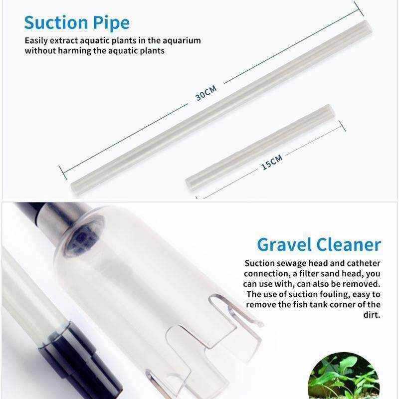 Battery-Powered Aquarium Gravel Cleaner Efficient Fish Tank Gravel Vacuum Syphon