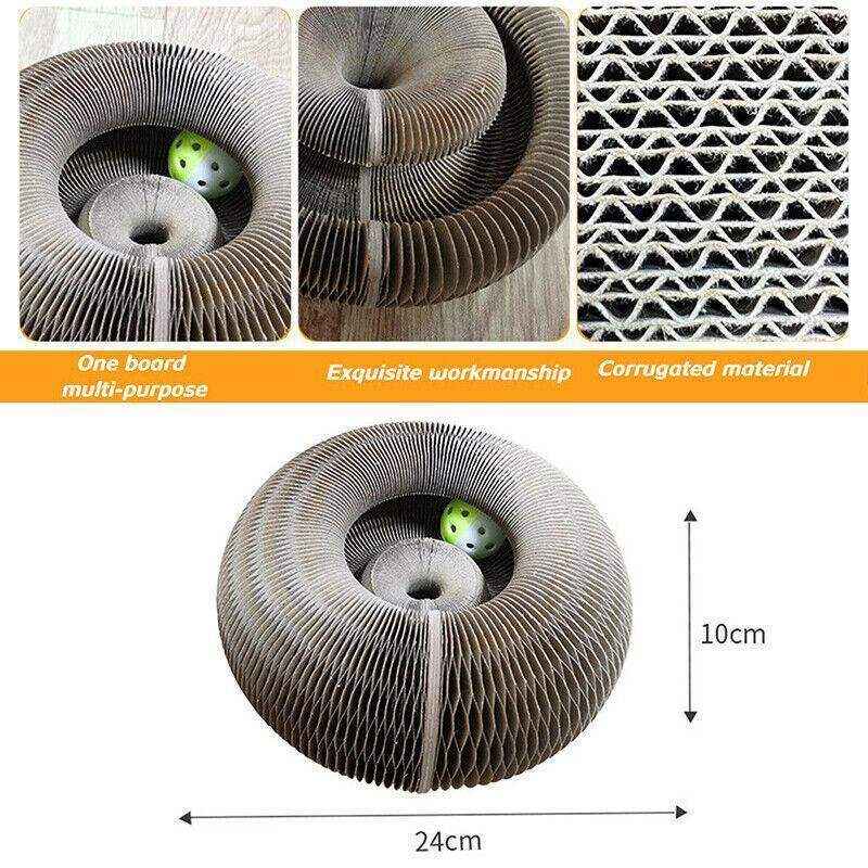 Multifunctional Cat Scratch Toy for Play Rest and Claw Care