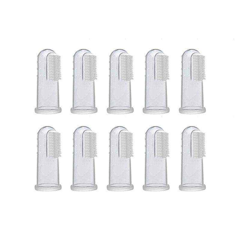 Close-up of a Puppy Finger Toothbrush for effective pet dental care