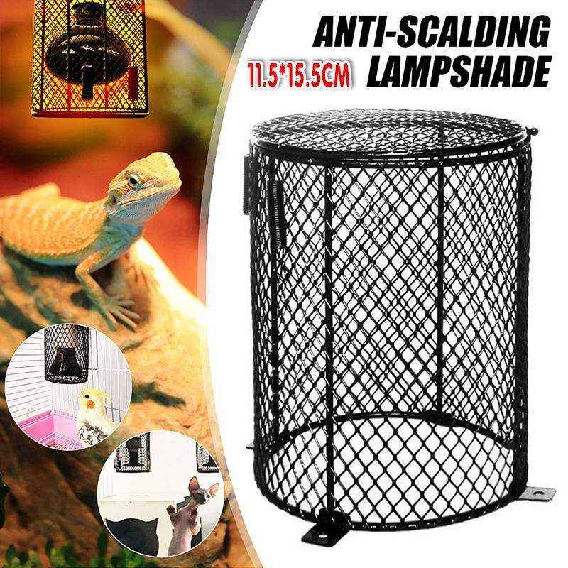 Round Reptile Heat Lamp Bulb Protector 11.5x15.5cm