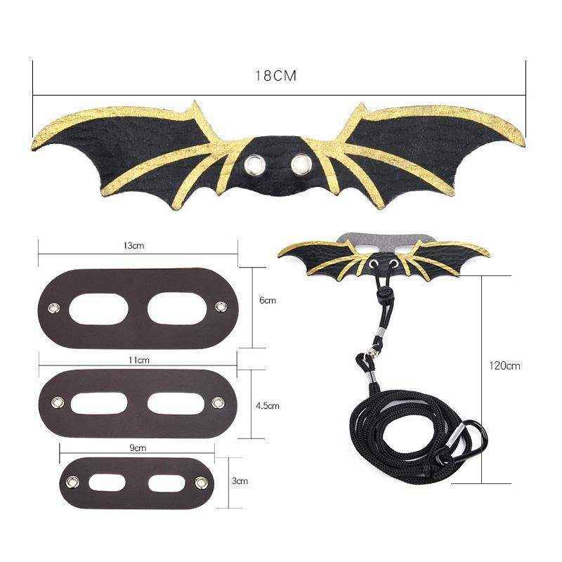 Adjustable Lizard Harness with Cool Leather Wings