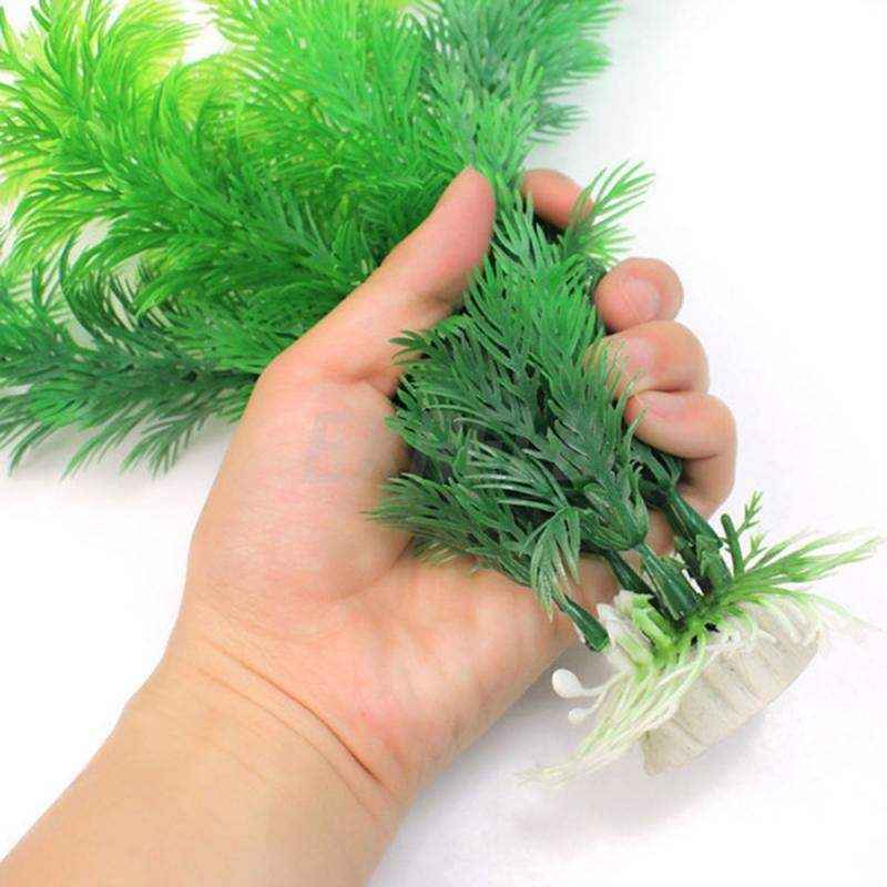 2PCS Artificial Aquarium Plants Realistic Water Grass Decoration for Fish Tank