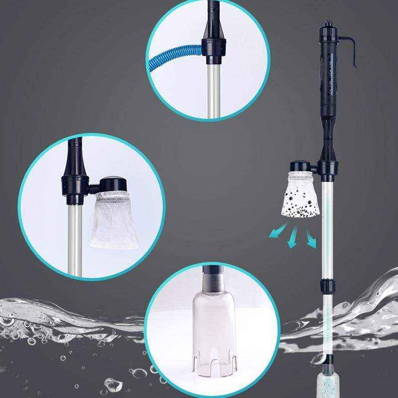 Battery-Powered Aquarium Gravel Cleaner Efficient Fish Tank Gravel Vacuum Syphon