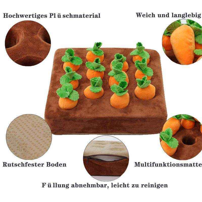 Dog Snuffle Toys Carrots Plush Dog Toy for Interactive Play and Foraging Skills