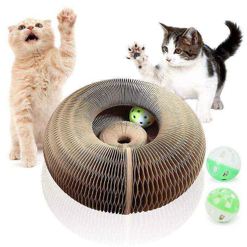 Multifunctional Cat Scratch Toy for Play Rest and Claw Care