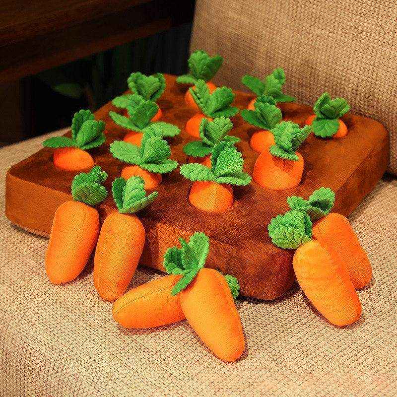 Dog Snuffle Toys Carrots Plush Dog Toy for Interactive Play and Foraging Skills