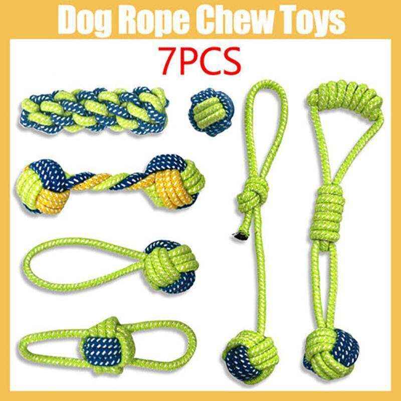 Durable Dog Tug Toys for Chewing, Tugging & Interactive Play - 7-Piece Set