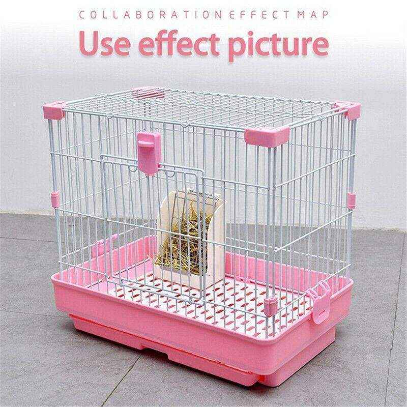 Corner plastic rabbit hay feeder for small animals
