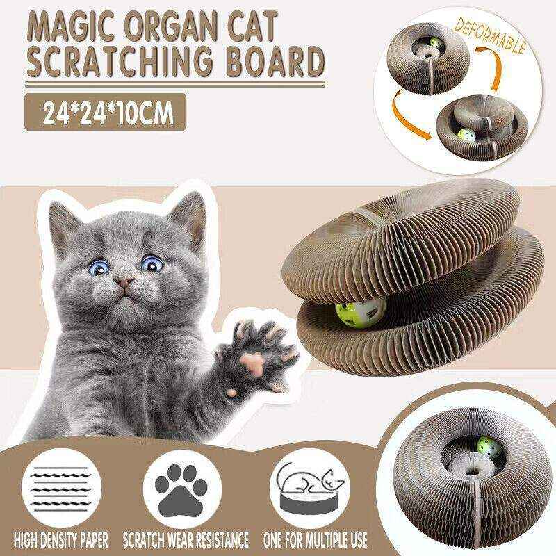 Multifunctional Cat Scratch Toy for Play Rest and Claw Care