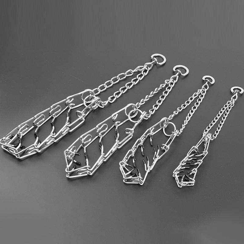 Adjustable Chain Dog Collar Metal Training Collar