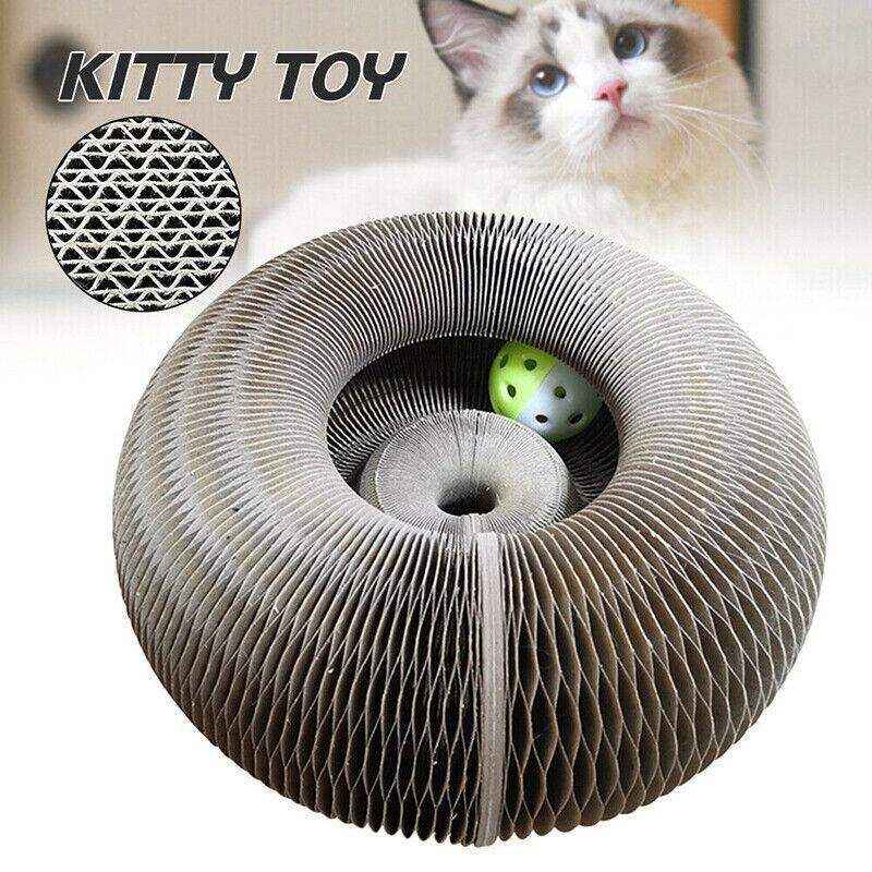 Multifunctional cat scratch toy that doubles as play area and nap zone