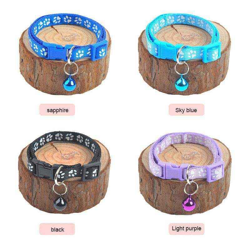 Adjustable Pet Collar Set 12pcs Assorted Puppy ID Collars with Bell