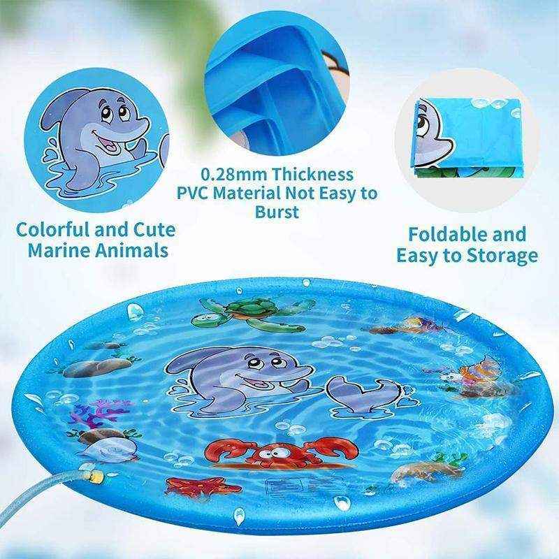 Pet-friendly Inflatable Sprinkler mat for summer fun